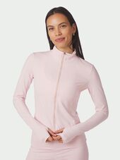Nolana zip blouse, light pink