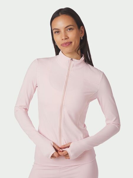 Nolana zip blouse, light pink