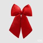 Velvet bow 38x27, red