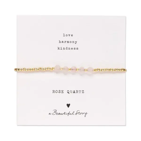 Essential rose quartz bracelet gold