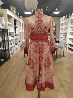 Long dress with print, red