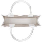 Canvas tote "C'est la vie" small, sand/off white