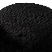 Silver creek footstool fur, black
