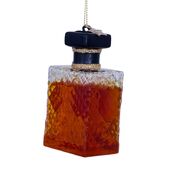 Ornament transparent whiskey bottle 8,5cm