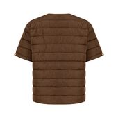 Asta quilted short sleeved jacket, chocolate brown