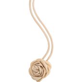 Satin rose brooch small, champagne