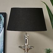 Linen lampshade 35x45, all black