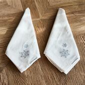 Aspen snowflake napkin set of 2pcs