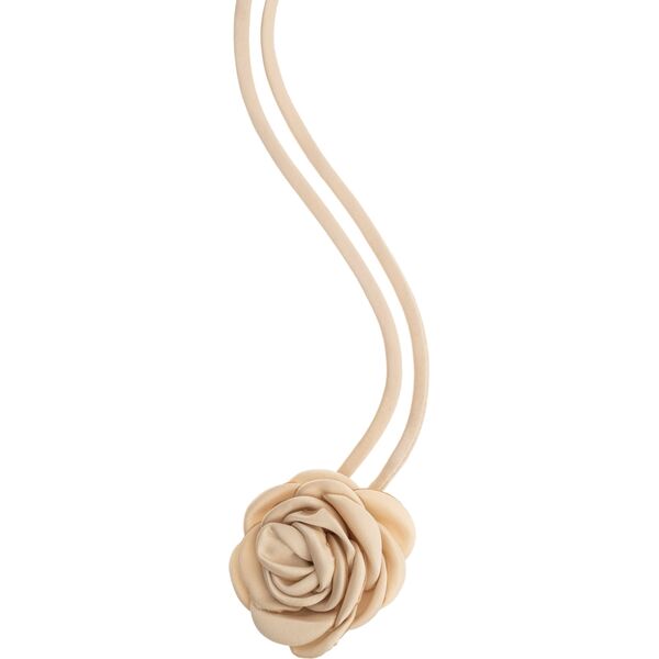 Satin rose brooch small, champagne