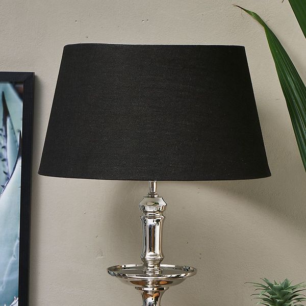 Linen lampshade 35x45, all black
