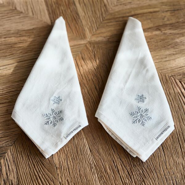Aspen snowflake napkin set of 2pcs