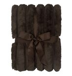 Striped wave blanket 140x220, brown
