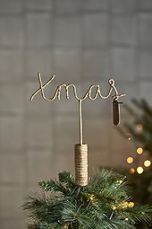 Rustic Rattan XMAS tree topper