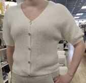 Neuletakki, luonnonvalkoinen