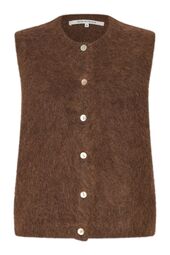 Brook knit button vest, carafe