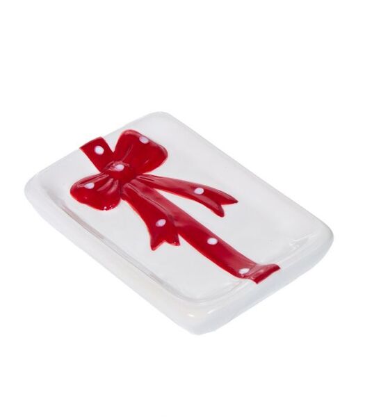 Lautanen 13x9cm rusettikoristeella