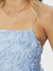 Kenli flower top, Light blue