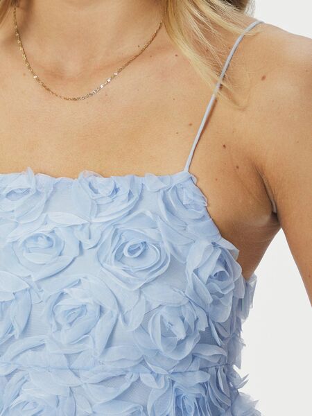 Kenli flower top, Light blue