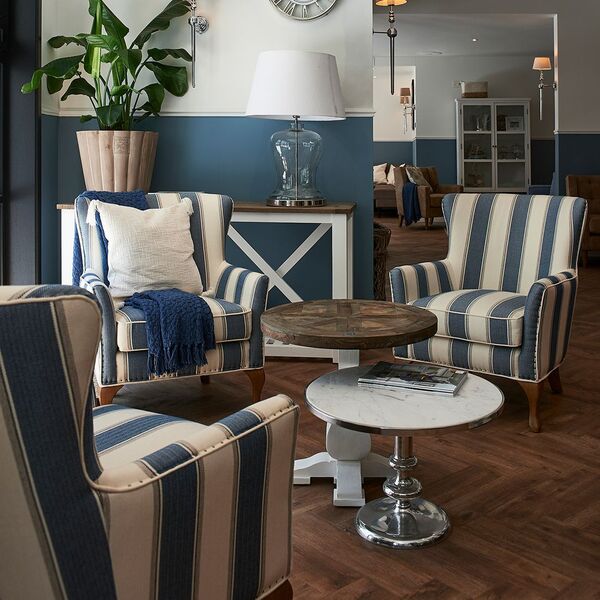 Cavendish armchair blue stripes