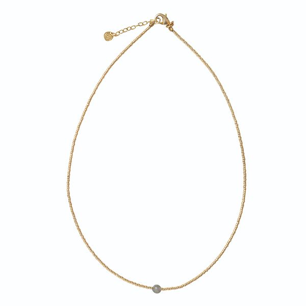 Flora labradorite gold necklace