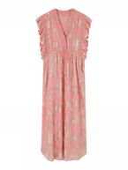 Coral long dress, coral pink