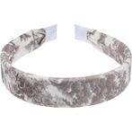 Velvet hair band, warm taupe savannah pattern