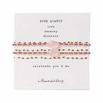 Gemstone card you & me rose quartz