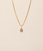 Add-on smoky quartz drop, gold
