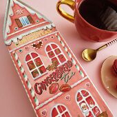 Pink gingerbread tea house giftbox