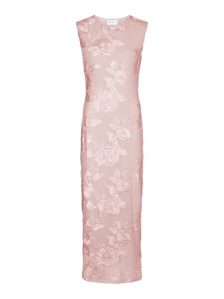 Tiranna big flower mesh dress, light pink