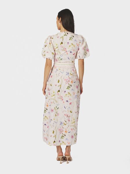 Clarine flower dress, off white