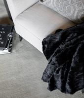 Celine throw 150x260, solid black