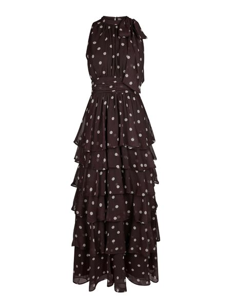 Marli big dot dress, brown