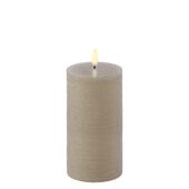Led candle 15cm, sandstone