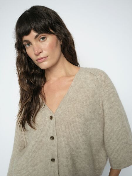 Thora lizet knit cardigan, feather gray