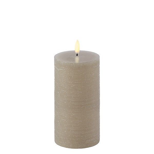 Led candle 15cm, sandstone