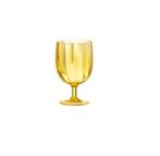 Wine glass plastic, yellow