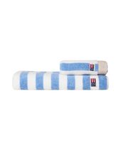 Block Striped Towel 70x130, Sky Blue/White