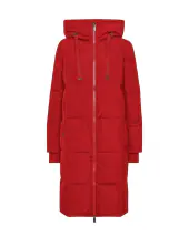 Nova square down coat, chinese red