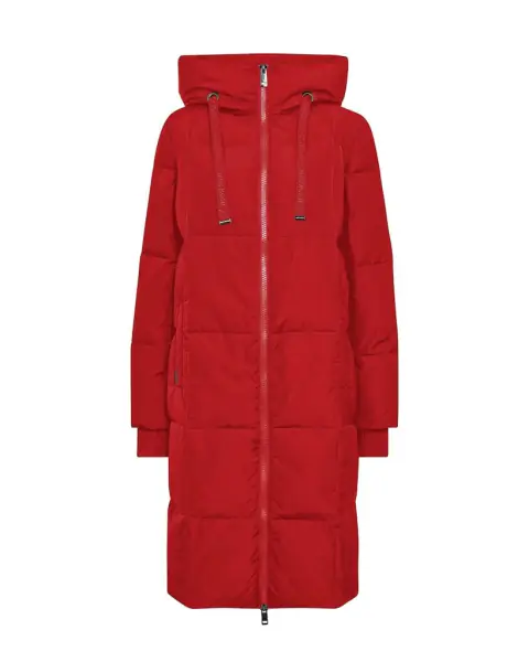Nova square down coat, chinese red