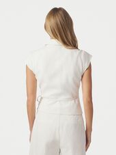 Salima ramie waistcoat, off white