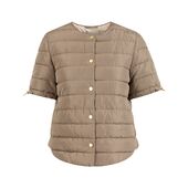 Asta quilted short sleeved jacket, sand