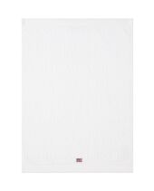 Velour Jacquard Logo Towel 30x50, White
