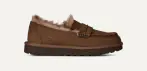 Ellis nubuck loafer, dark chestnut