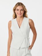 Samara ramie waistcoat, off white