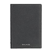 Passport cover, black/silver