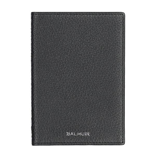Passport cover, black/silver