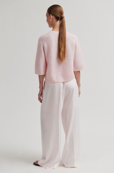 Andrea knit rib cardigan, crystal pink