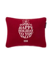Ornament wool mix pillow 30x40, red/white