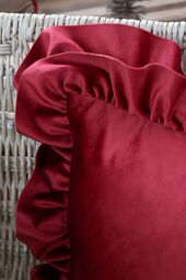 Aix pillowcase with frilled edge 45x45, cherry
